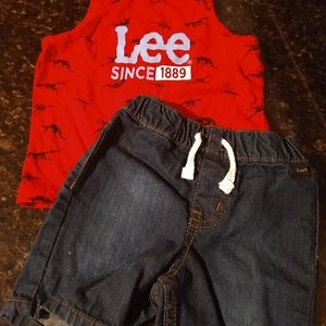 LEE shorts tank top boys size 12